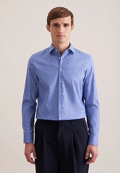 seidensticker Businesshemd "Schwarze Rose" Shaped 1/1 Kentkragen Druck günstig online kaufen