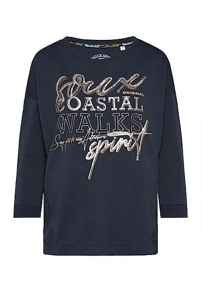 SOCCX Sweatshirt Pullover WANDERLUST Sweatshirt mit 3/4 Ärmeln (1-tlg) günstig online kaufen