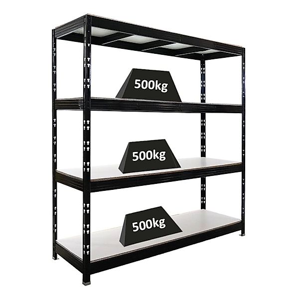 PROREGAL Profi Schwerlastregal Rhino HxBxT 200x200x60cm 4 Melamin-Ebenen 16 günstig online kaufen