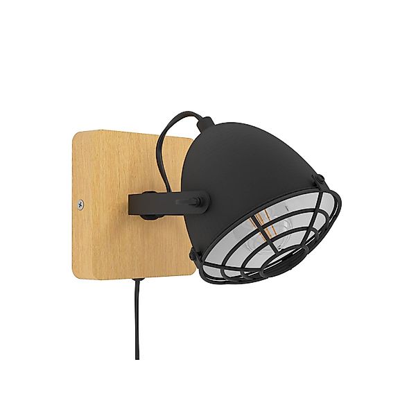 Deckenstrahler Gatebeck, holz/schwarz, Holz günstig online kaufen