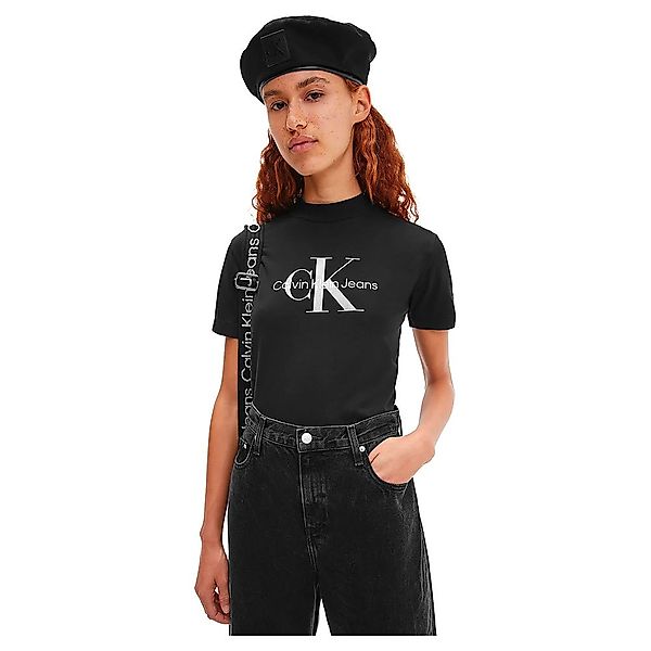 Calvin Klein Jeans Gunmetal Monogram Kurzärmeliges T-shirt M Ck Black günstig online kaufen
