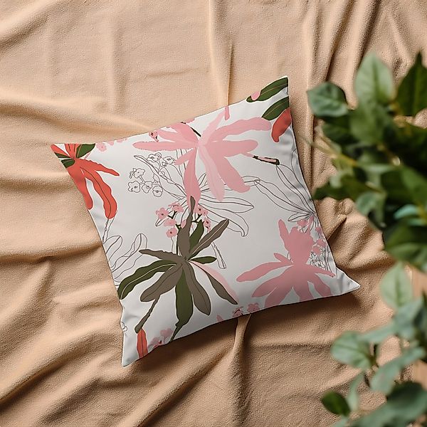 queence Dekokissen »Blumenmuster«, Beidseitig bedruckte Kissenhülle, Kissen günstig online kaufen