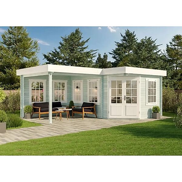 Alpholz Gartenhaus Holz 5-Eck Pepe, BxT: 618x462 cm, in Naturbelassen mit 4 günstig online kaufen