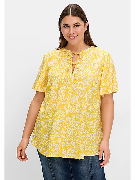 Sheego Tunika "Große Größen", mit Blütenprint und V-Ausschnitt günstig online kaufen