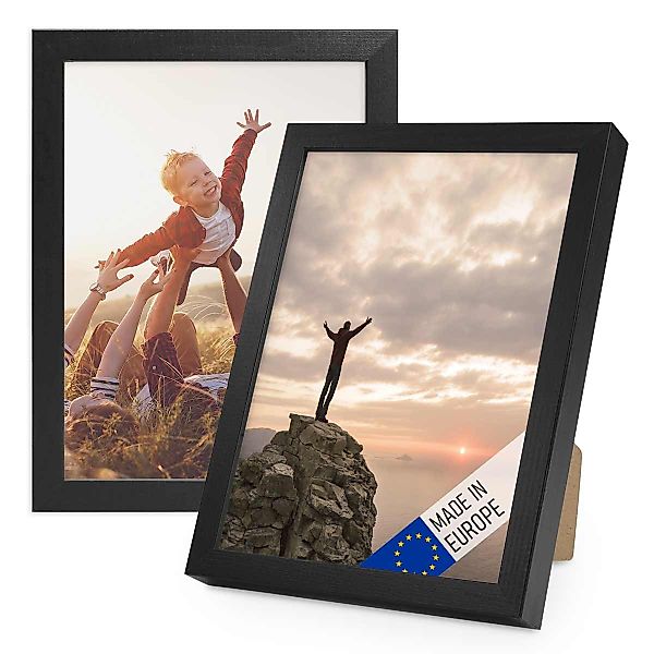 PHOTOLINI Bilderrahmen 2er Set Massivholz-Rahmen Modern günstig online kaufen