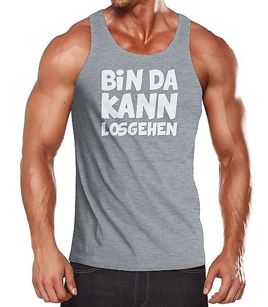 MoonWorks Tanktop Herren Tanktop Spruch Bin günstig online kaufen