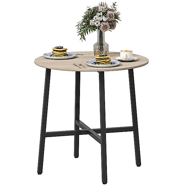 HOMCOM Runder Esstisch 80 cm für 2 Personen, Küchentisch im Industriestil m günstig online kaufen