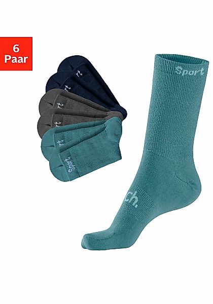 Bench. Sportsocken Packung, 6 Stk. tlg. mit antibakterieller Feuchtigkeitsr günstig online kaufen
