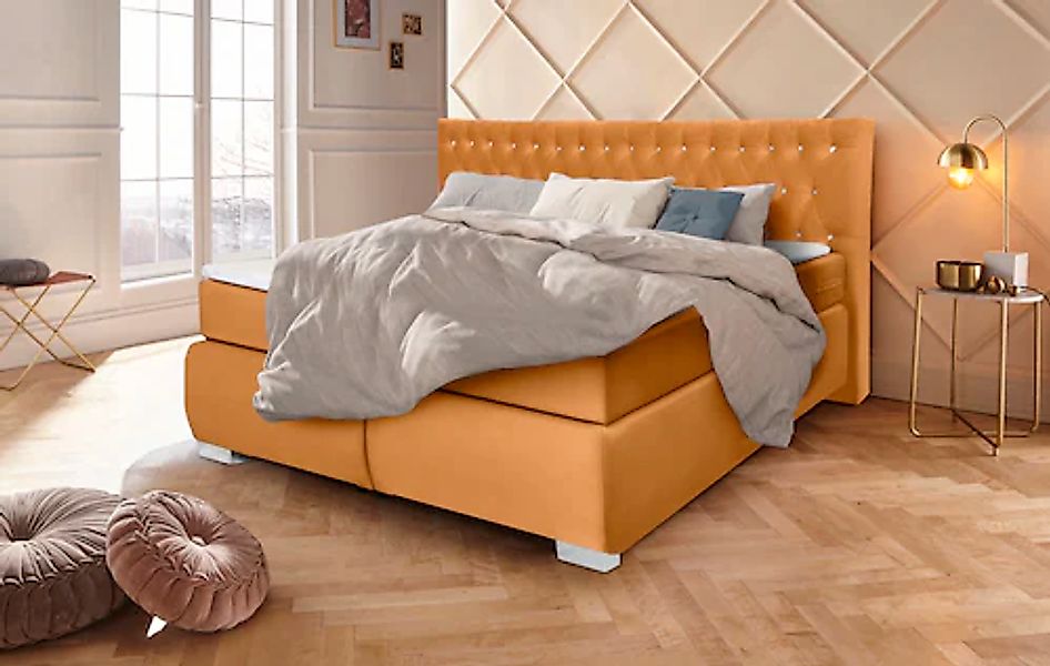 Leonique Boxspringbett »Rumba«, Taschenfederkern-Matratze in Härtegrad 3, i günstig online kaufen