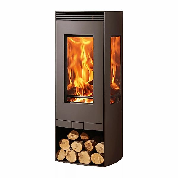 Panadero Kaminofen ALBA EcoDesign Panor Stahl Schwarz 9 kW günstig online kaufen