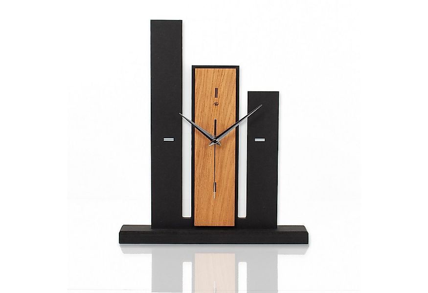 Kreative Feder Standuhr Standuhr „Stairs“ aus Holz schwarze Tisch-Uhr ohne günstig online kaufen