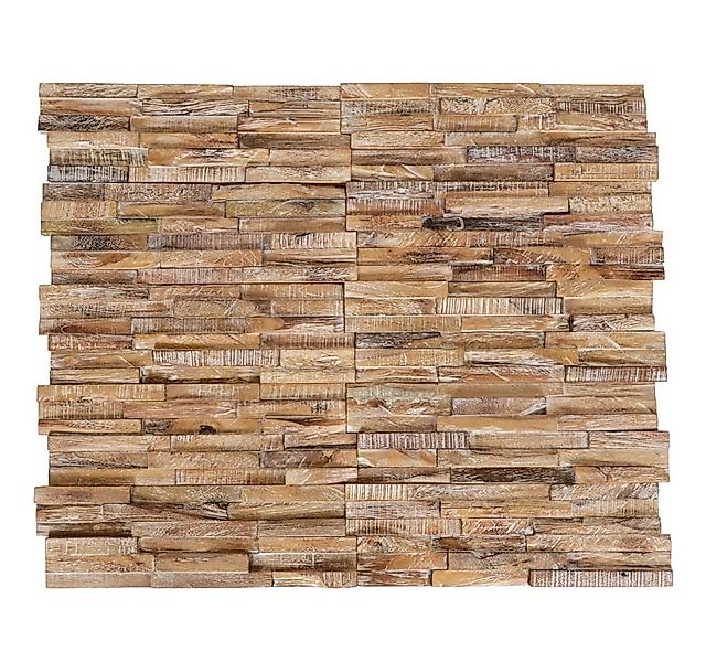 DOTMALL Wanddekoobjekt 3D-Wandverkleidung 10 Stk. 1,01 m² Massivholz Teak günstig online kaufen