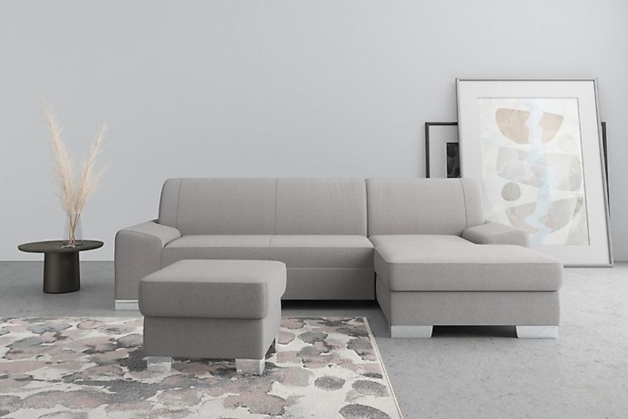 DOMO collection Ecksofa »Anzio L-Form, whlw. Bettfunktion, Federkern, hochw günstig online kaufen