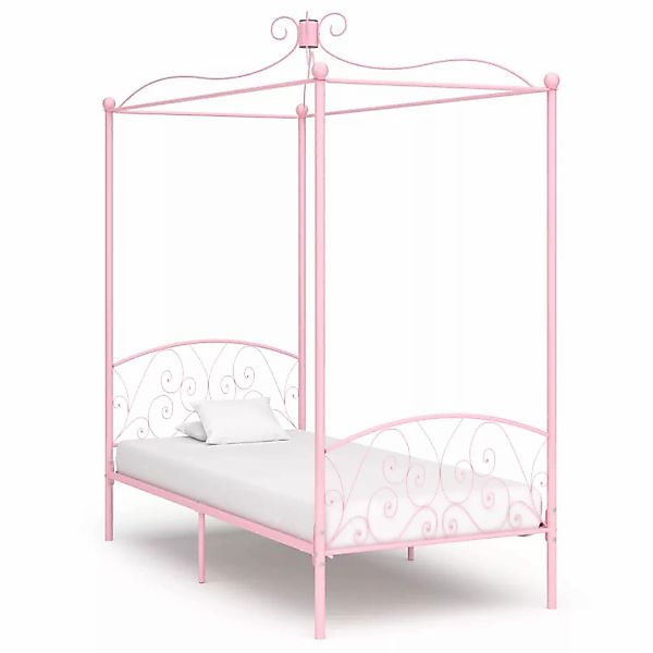 Himmelbett-gestell Rosa Metall 90 X 200 Cm günstig online kaufen