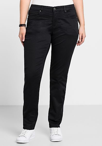 Sheego Jerseyhose Hose Innenbeinlänge ca. 81 günstig online kaufen