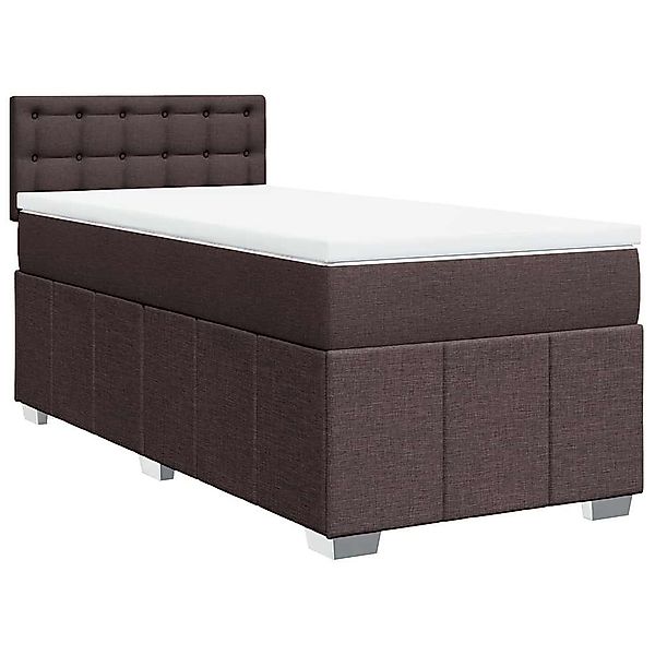 vidaXL Boxspringbett mit Matratze Dunkelbraun 90x200 cm Stoff 3286968 günstig online kaufen