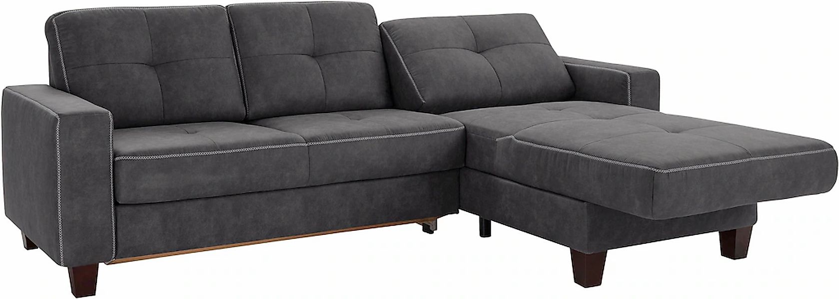 Places of Style Ecksofa "Varese L-Form", wahlweise mit Bettfunktion und Vor günstig online kaufen