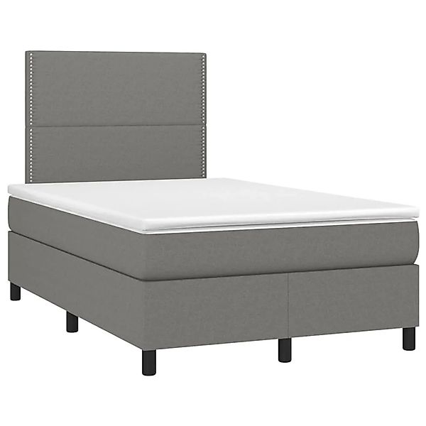 vidaXL Boxspringbett mit Matratze & LED Dunkelgrau 120x190 cm Stoff 3270191 günstig online kaufen