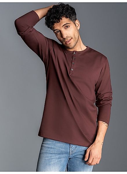 Trigema Longsleeve "TRIGEMA Langarmshirt mit Knopfleiste", (1 tlg.) günstig online kaufen