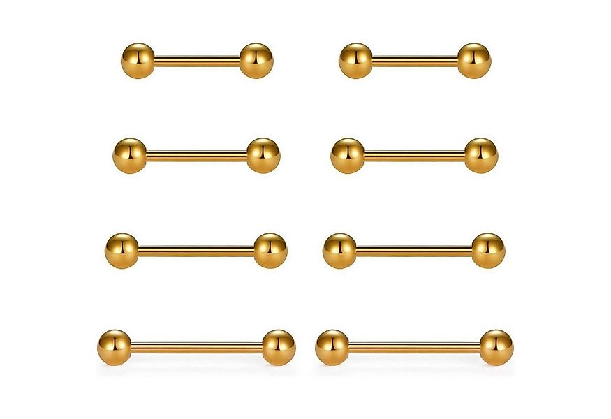 LuxusKollektion Piercing-Set Zungenpiercing 8stk 14G Chirurgenstahl 14mm 16 günstig online kaufen