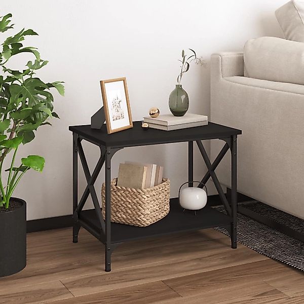vidaXL Beistelltisch Schwarz 55x38x45 cm Holzwerkstoff Modell 1 günstig online kaufen