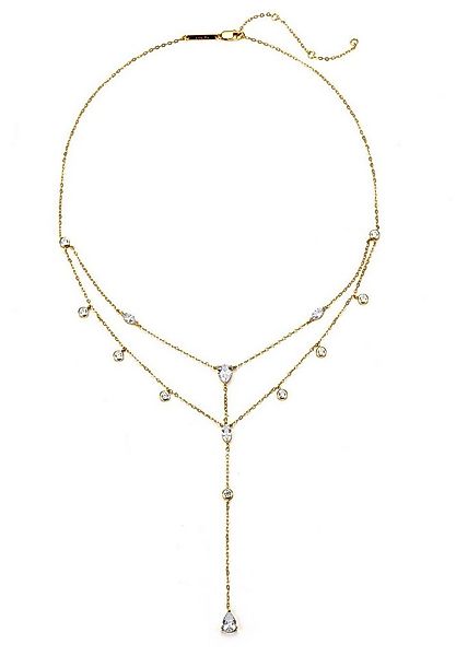 Hey Happiness Statementkette mit Tropfen Kristallen, Layering Kette, Damen günstig online kaufen