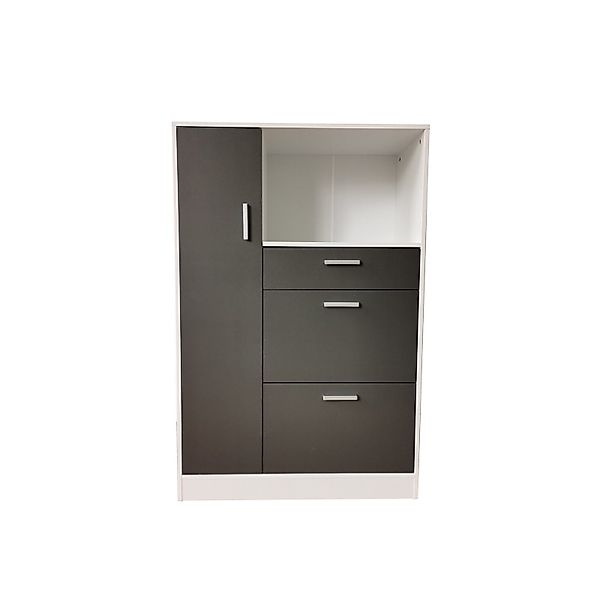 HTI-Living Hochschrank Küchenschrank Weiß-Grau Blanca L günstig online kaufen