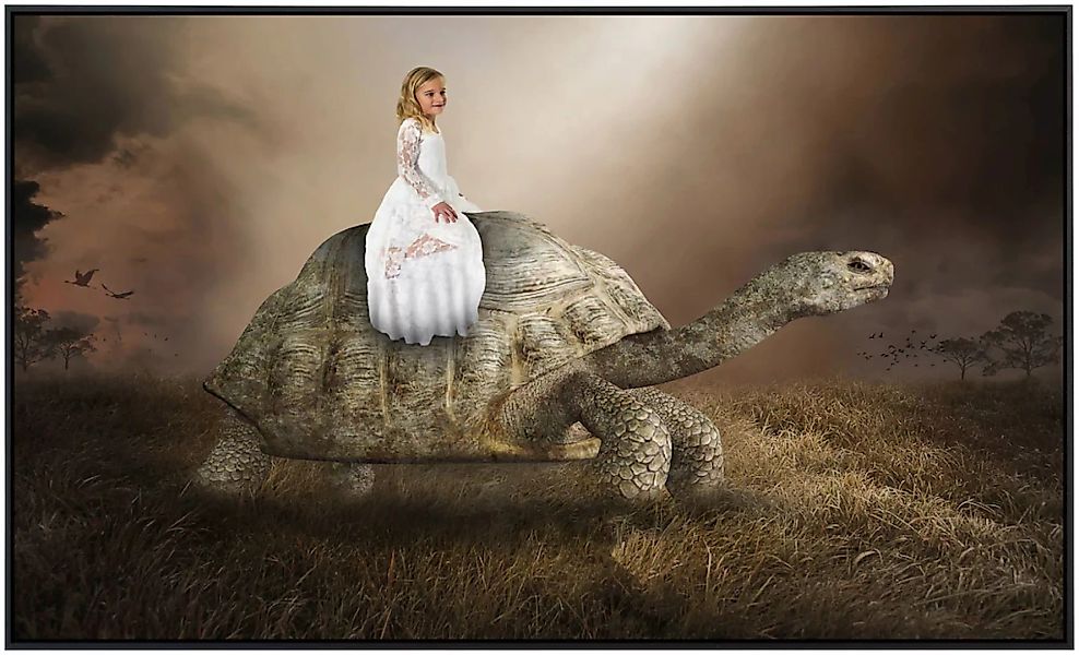 Papermoon Infrarotheizung »Surreale Mädchen Schildkröte Liebe Hoffnung«, se günstig online kaufen