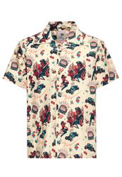 KingKerosin Kurzarmhemd Rockabilly Devil mit Allover-Artwork-Print günstig online kaufen