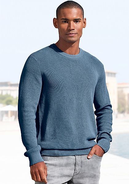 John Devin Strickpullover Pullover in modischen Farben aus Baumwollmischung günstig online kaufen