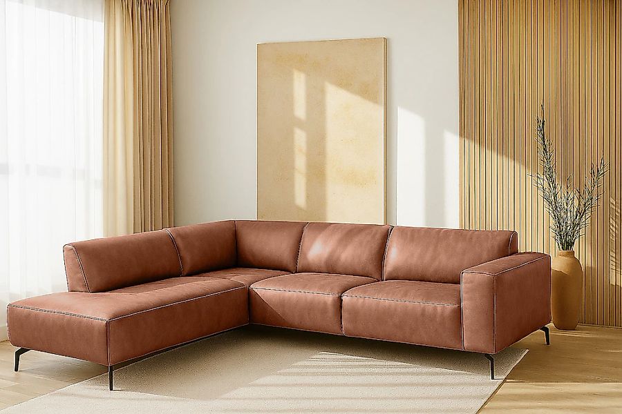 PLACES OF STYLE Ecksofa "Lorcan, Breite 275 cm, weiches Sitzgefühl" Massivh günstig online kaufen