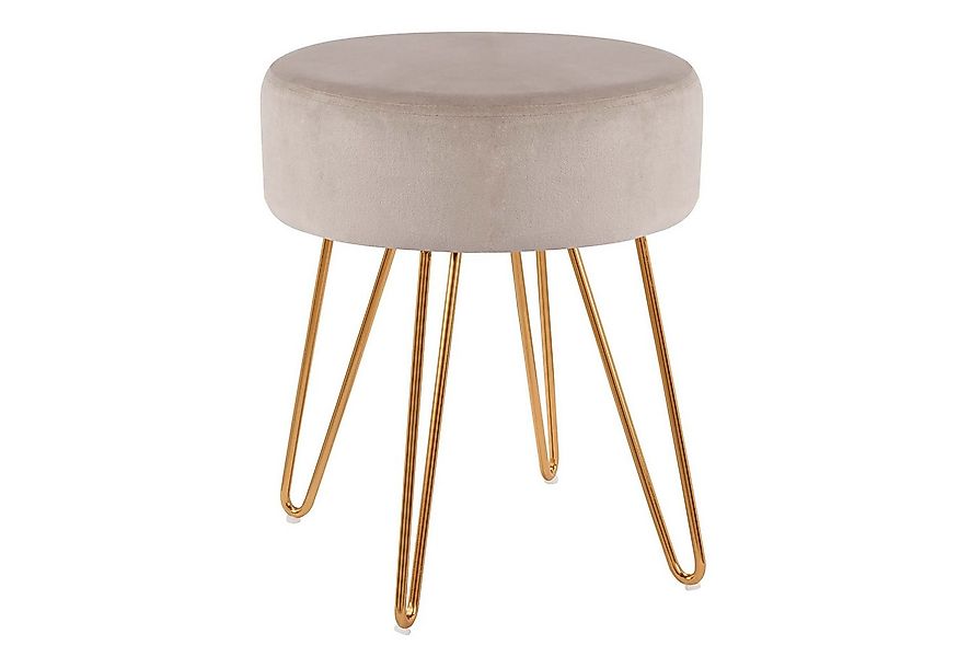 Duhome Hocker (9111), Sitzhocker Rund Hocker Samt oder Stoff Lederoptik Sch günstig online kaufen