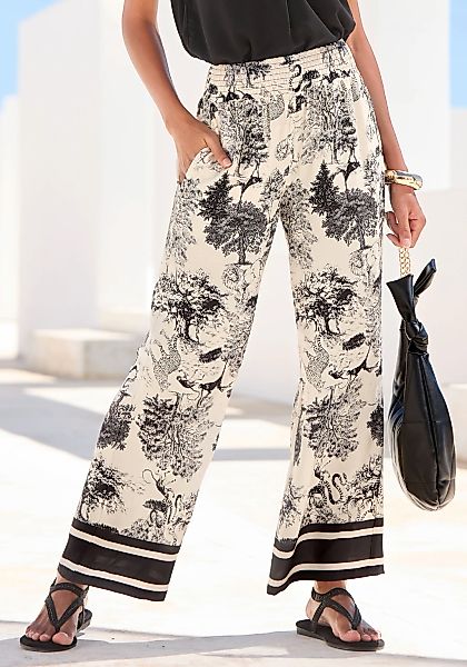LASCANA Palazzohose mit Alloverprint, Schlupfhose, Sommerhose, modisch günstig online kaufen