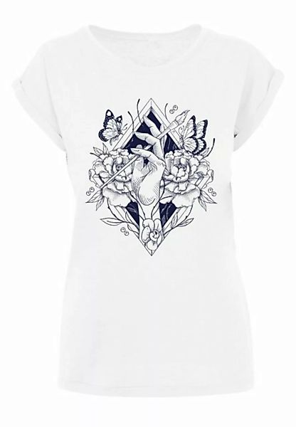 Merchcode T-Shirt Merchcode Damen Ladies Frida Kahlo Hand T-Shirt (1-tlg) günstig online kaufen