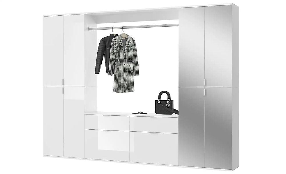Garderoben-Set  Projekt X ¦ weiß ¦ Maße (cm): B: 243 H: 193 Garderoben & Kl günstig online kaufen