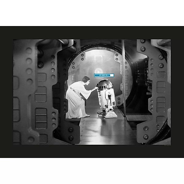 KOMAR Wandbild - Star Wars Classic Leia R2D2 Upload - Größe: 70 x 50 cm meh günstig online kaufen