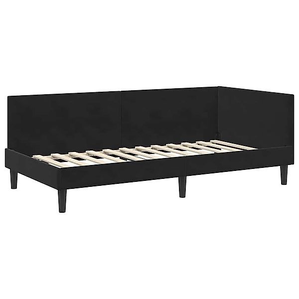 vidaXL Bett Eckbettgestell Schwarz 90 x günstig online kaufen