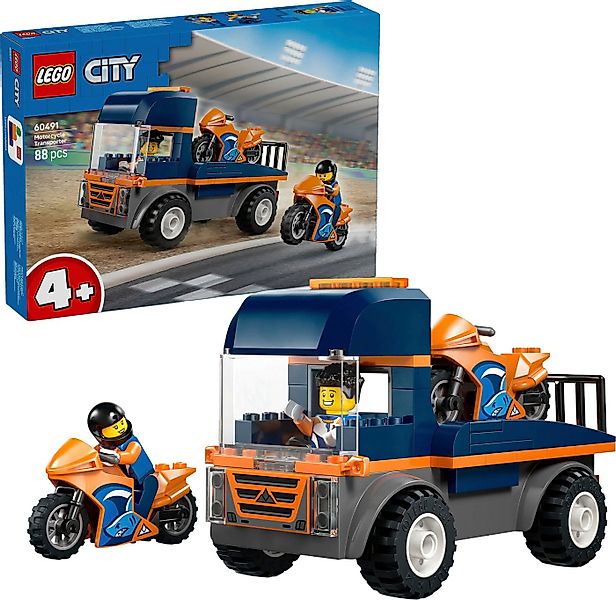 LEGO® Motorradtransporter (60491), LEGO City Konstruktionsspielsteine, (88 günstig online kaufen