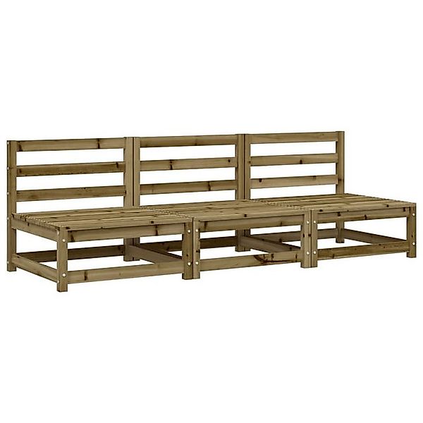 vidaXL Sofa, Gartensofas ohne Armlehnen 3 Stk. 70x70x67 cm Kiefernholz günstig online kaufen