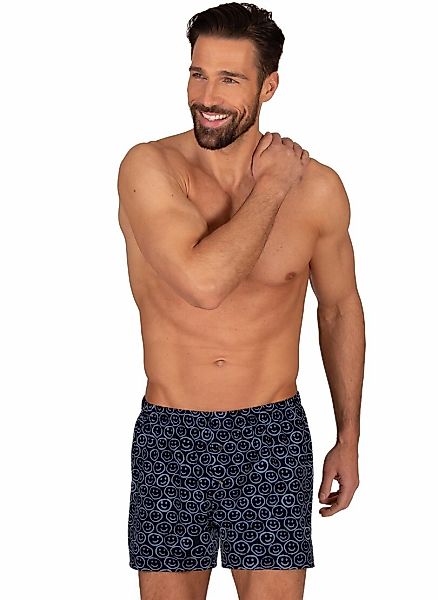 Trigema Boxershorts "TRIGEMA Boxer-Shorts mit freundlichem Smiley-Muster" 1 günstig online kaufen