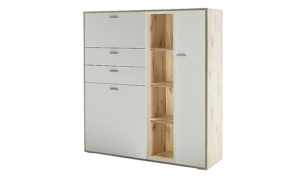 uno Highboard  Santerno ¦ weiß ¦ Maße (cm): B: 124 H: 133 T: 37.0 Kommoden günstig online kaufen