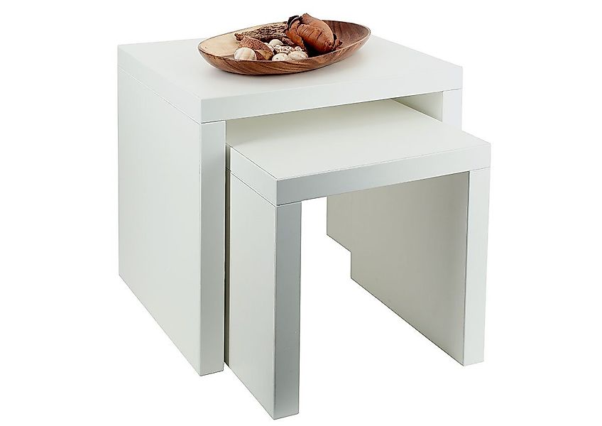 Levandeo® Couchtisch, 2 Satztisch Weiß Deutsche günstig online kaufen