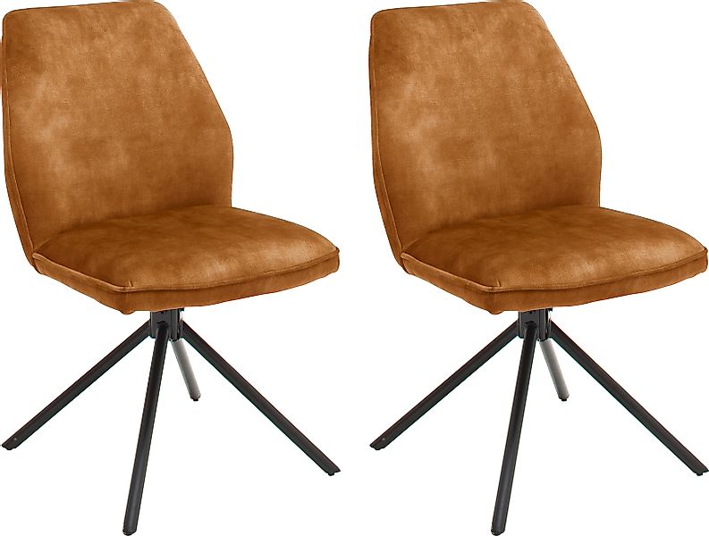 MCA furniture Esszimmerstuhl »Ottawa«, (Set), 2 St., Vintage, Vintage Velou günstig online kaufen