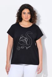Ulla Popken T-Shirt T-Shirt Metallic-Tiermotiv Oversized günstig online kaufen