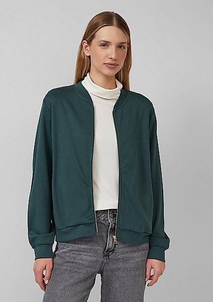 s.Oliver Sweatjacke Sweatshirt Jacke Weicher Interlock-Blouson mit Eingriff günstig online kaufen