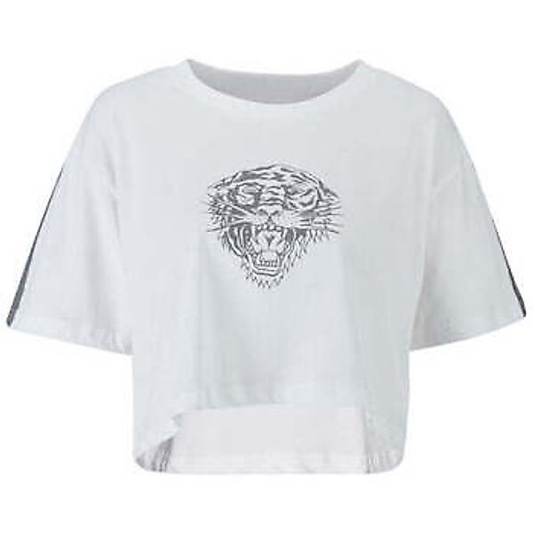 Ed Hardy  T-Shirt Tiger Glow Crop Top White günstig online kaufen