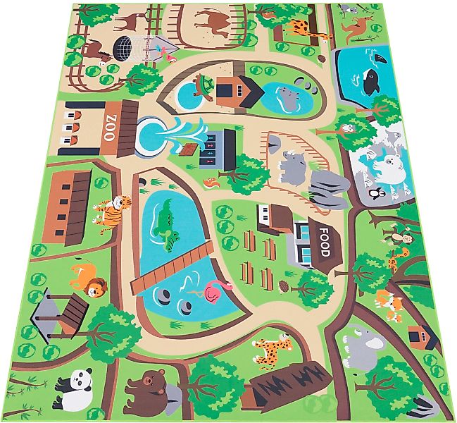 Paco Home Kinderteppich »Bino 563«, rechteckig, Kurzflor, Straßen-Spiel-Tep günstig online kaufen