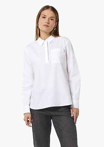 comma Langarmbluse Bluse Popeline-Hemdbluse mit Schmuck-Detail günstig online kaufen