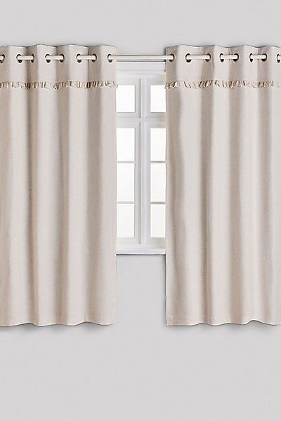 Next Verdunkelungsvorhang Verdunkelnde Ösenvorhänge mit Rüschen (1 St) günstig online kaufen