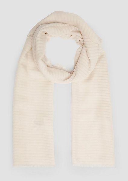 s.Oliver Schal Tuch, Gestreifter Schal aus Webware mit Fransen günstig online kaufen